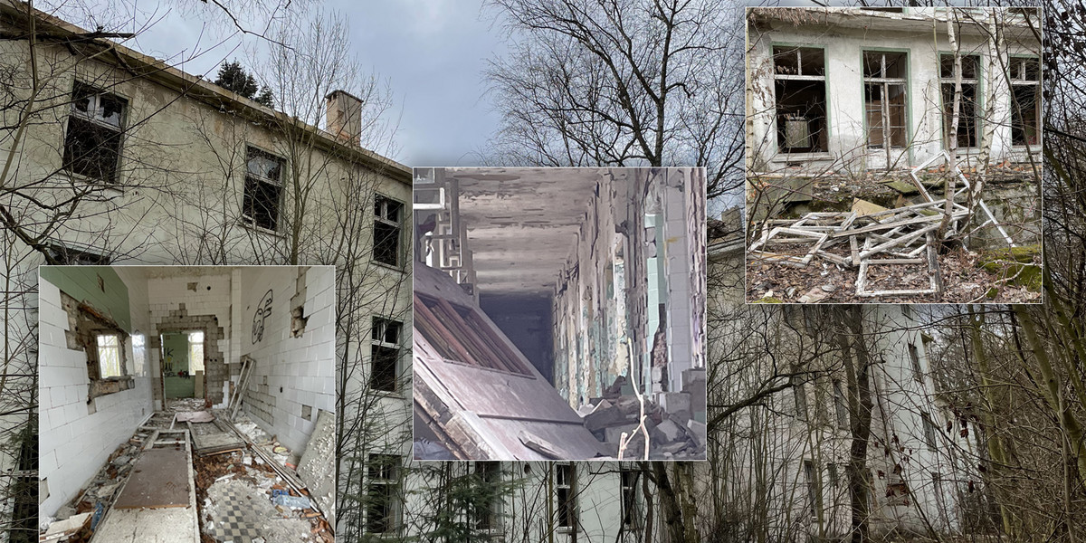 Dawny szpital Armii Sowieckiej w Legnicy to jedna wielka ruina.