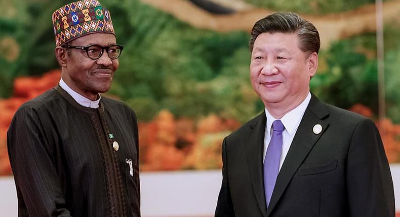 Nigerian Muhammadu Buhari and Chinese Leader, Xi Jinping at the Forum on China-Africa Cooperation (FOCAC), in Beijing, China. (Twitter @NGRPresident)