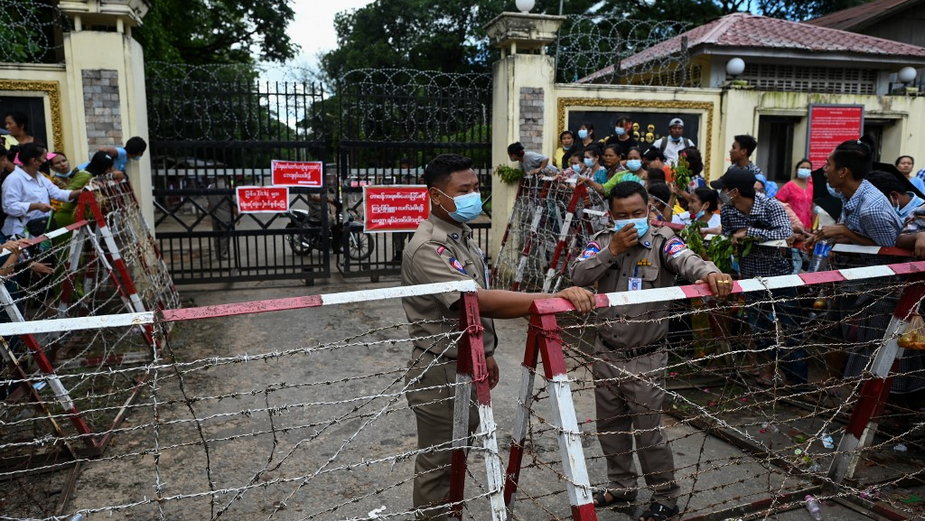 Rangun, więzienie, w którym przetrzymywano protestujących przeciwko zamachowi stanu, zdjęcie z 19 października 2021 r. (zdjęcie ilustracyjne)