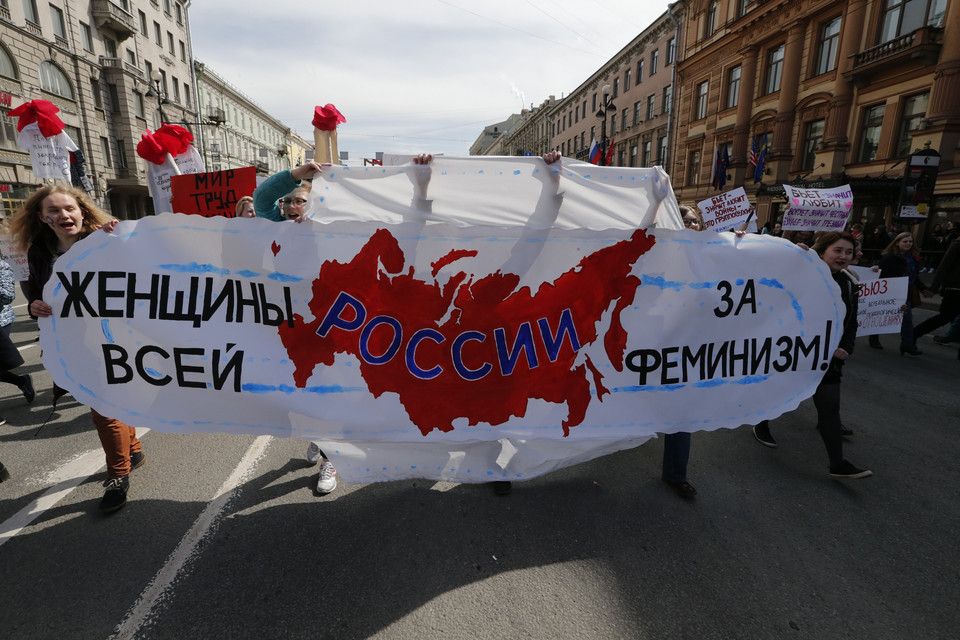 RUSSIA LABOUR DAY (May Day demonstration in St. Petersburg)