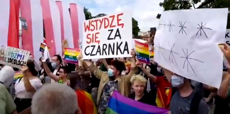 Demonstracja przeciwko Andrzejowi Dudzie w Lublinie