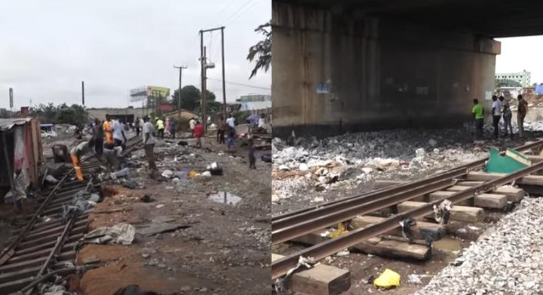 VIDEO: Parts of newly-constructed railway washed away by floods