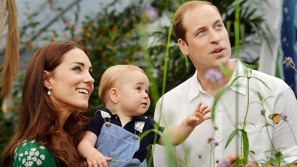 William i Kate Windsorowie z synkiem Georgem