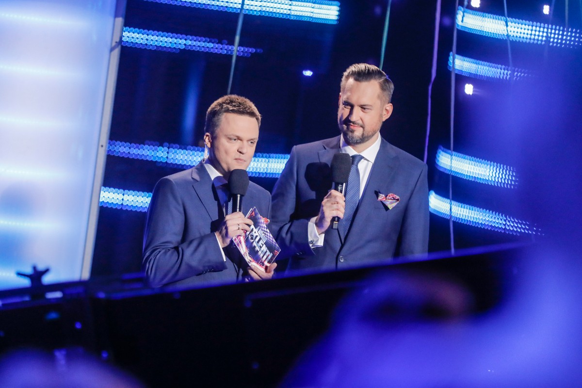 Marcin Prokop i Szymon Hołownia prowadzili wspólnie program "Mam Talent"