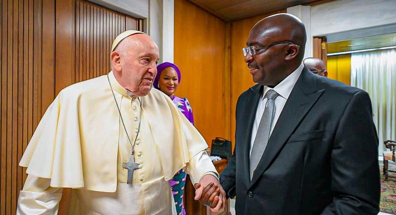 Dr Mahamudu Bawumia and Pope Francis