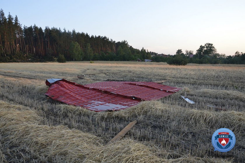 Krajobraz po nawałnicy jaka nawiedziła region łódzki