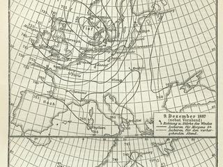Mapa pogody Europy, 10 grudnia 1887