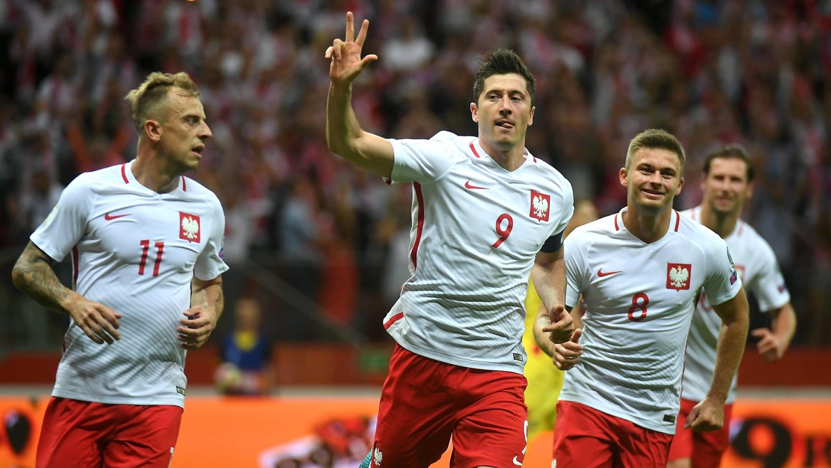 Robert Lewandowski Karol Linetty Kamil Grosicki reprezentacja Polski piłka nożna futbol