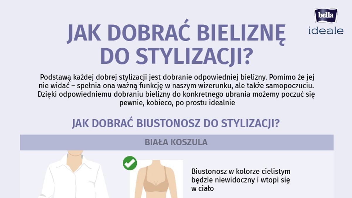 Nie ma nic gorszego, niż idealna stylizacja zepsuta przez źle dobraną bieliznę. Cierpi na tym nasz wygląd, komfort i samopoczucie. Zobacz, jak odpowiednio dobrać bieliznę do ubrań.