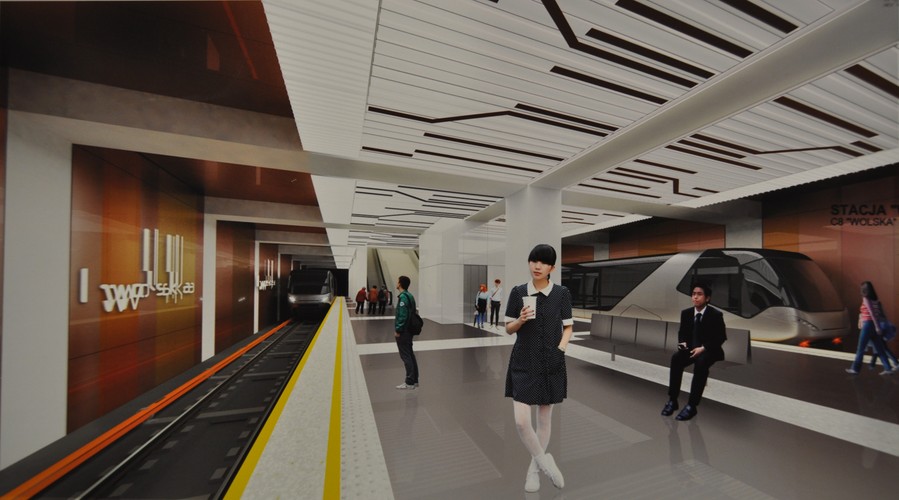 II linia metra w Warszawie: stacja Wolska (wizualizacja 2), źródło: UM Warszawa