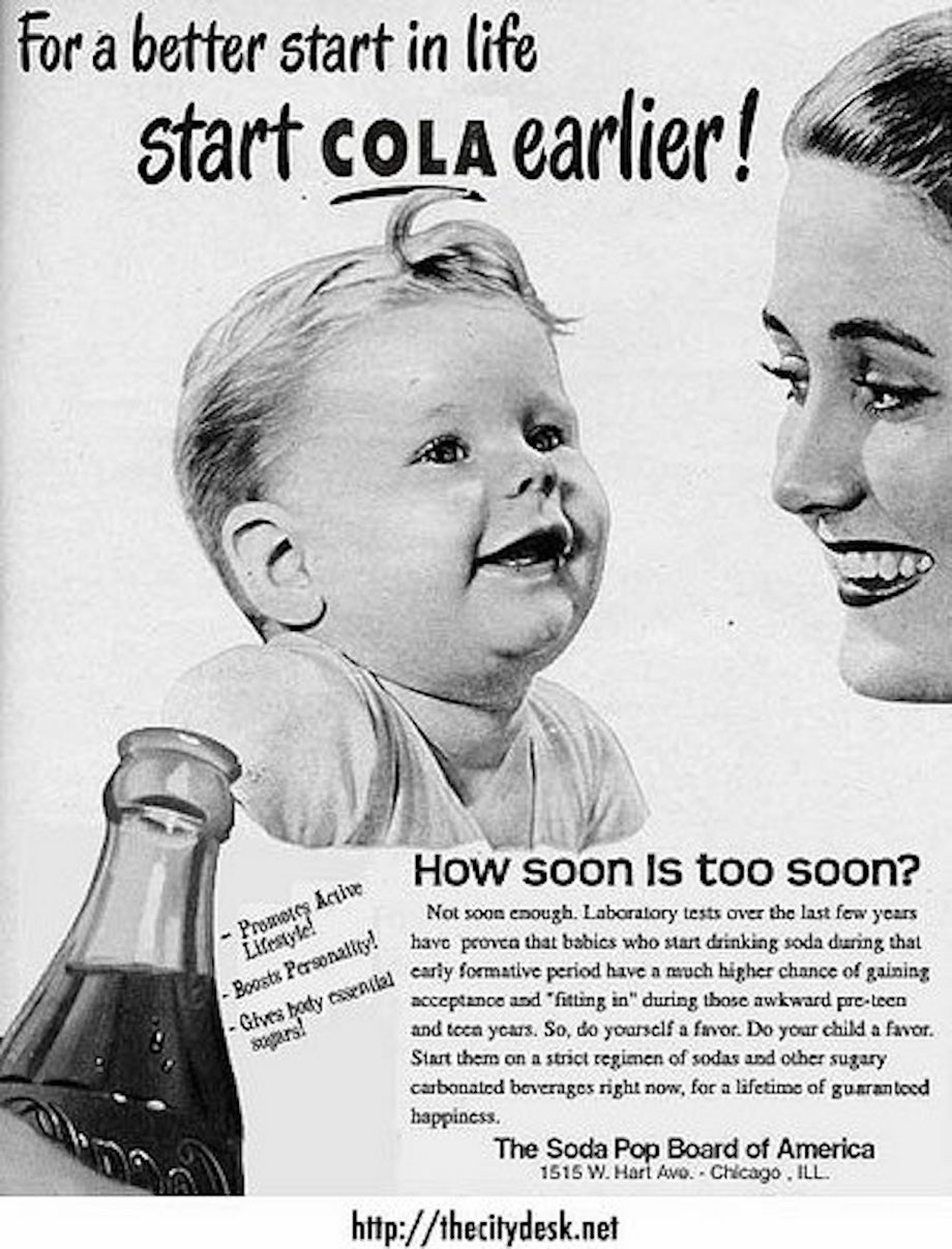 The Soda Pop Board Of America had a similar idea to 7up.
