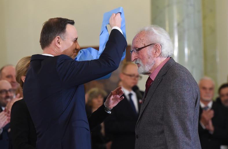 Andrzej Duda i Franciszek Pieczka