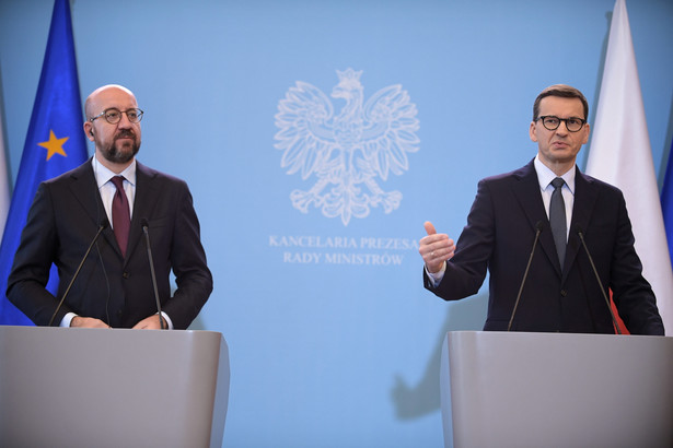 Charles Michel i Mateusz Morawiecki