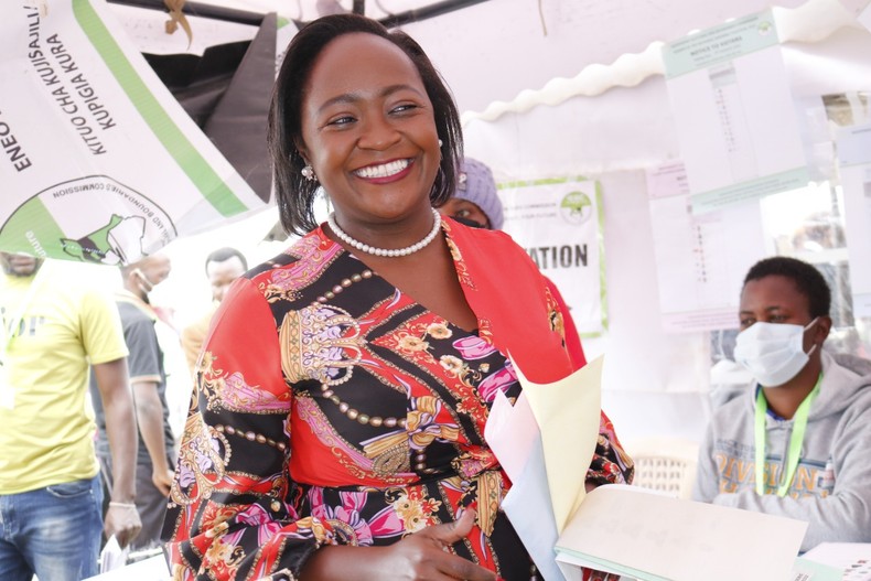 Justina Wamae during elections