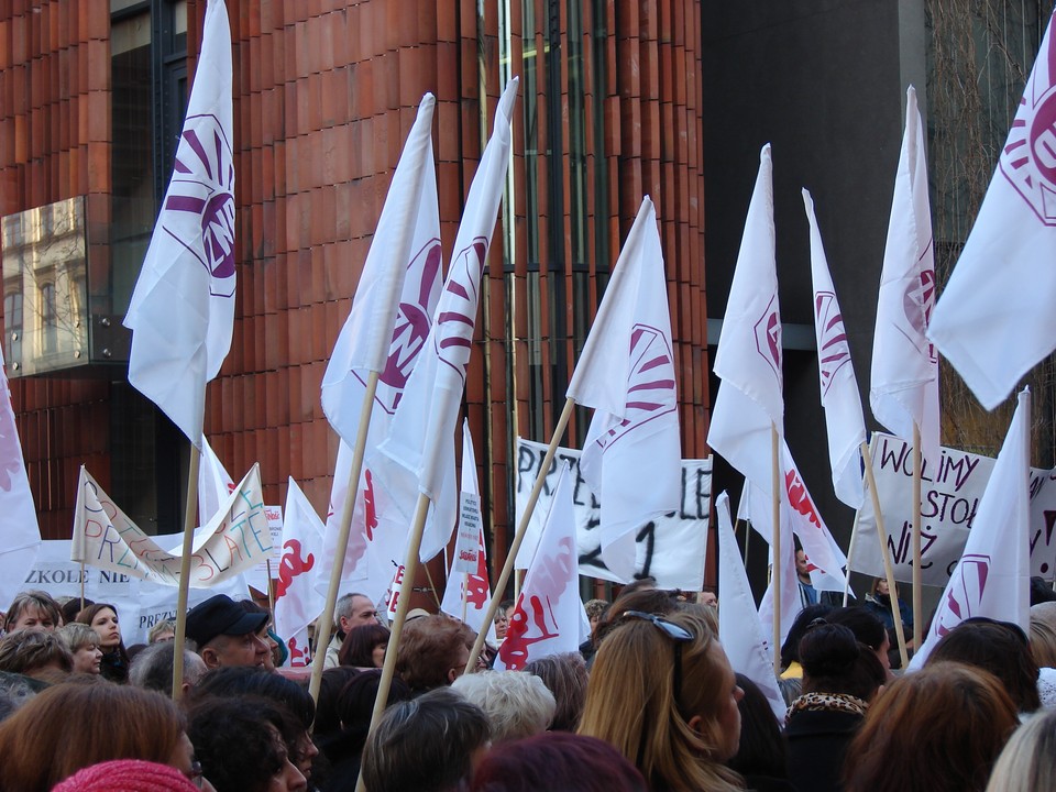 Protest przed magistratem, fot. Monika Kamińska-Wcisło/ Onet