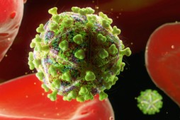 HIV virus particle