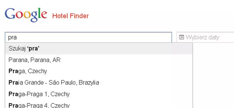 Google Hotel Finder - wyszukiwanie ofert hotelowych na danym obszarze