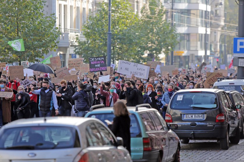 Czarny protest w Łodzi.