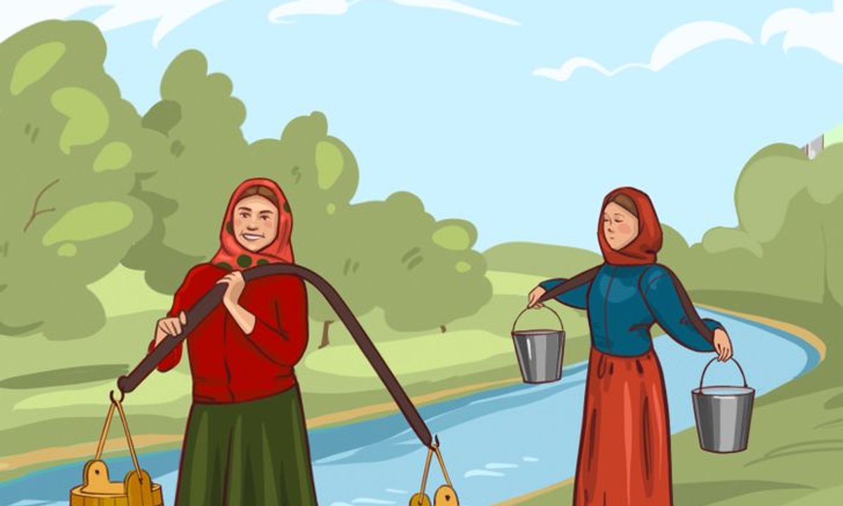 Która kobieta przyniesie więcej wody? Wiele osób popełnia typowy błąd