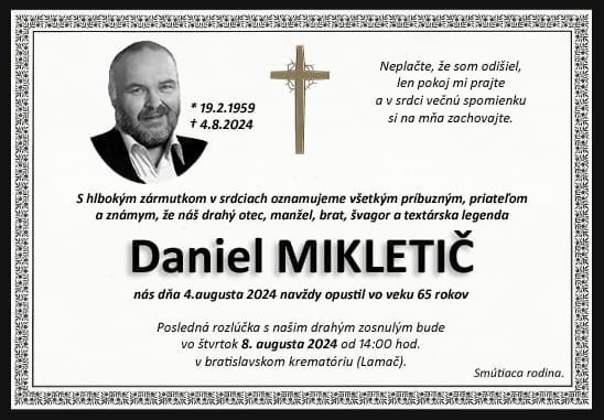 Najbližší sa s textárom poslednýkrát rozlúčili v krematóriu.