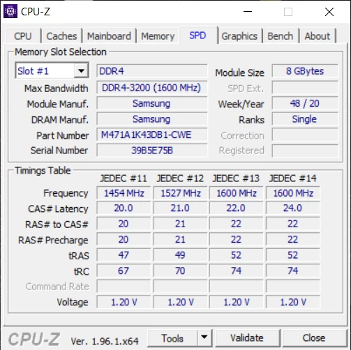 Niewielki program CPU-Z umożliwia sprawdzenie, czy w laptopie zainstalowane są moduły SO-DIMM i jakie są ich parametry. Wystarczy w aplikacji wybrać zakładkę SPD i sekcji Memory Slot Selection sprawdzić, czy któreś sloty pokażą dane zainstalowanych modułów.