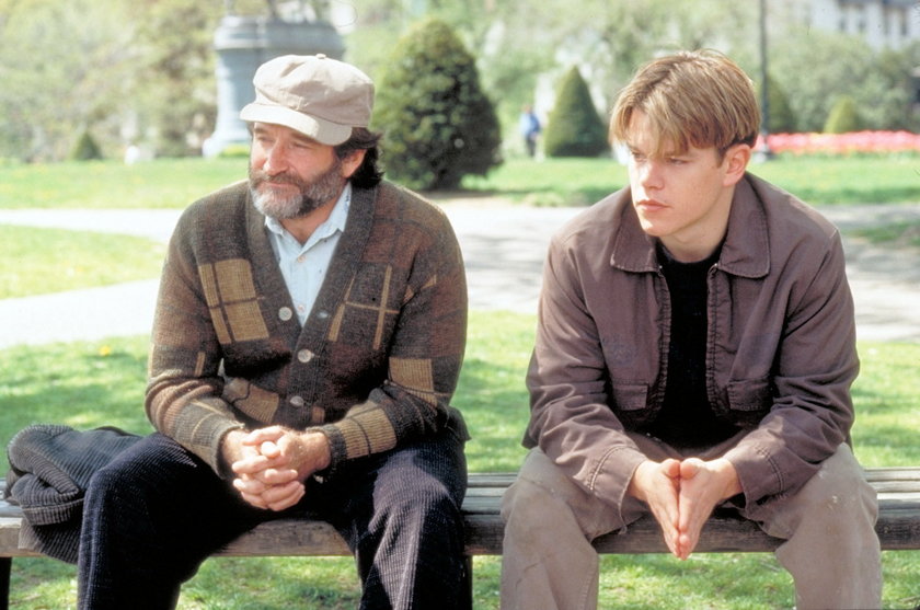 Robin Williams i Matt Damon w filmie "Good Will Hunting"