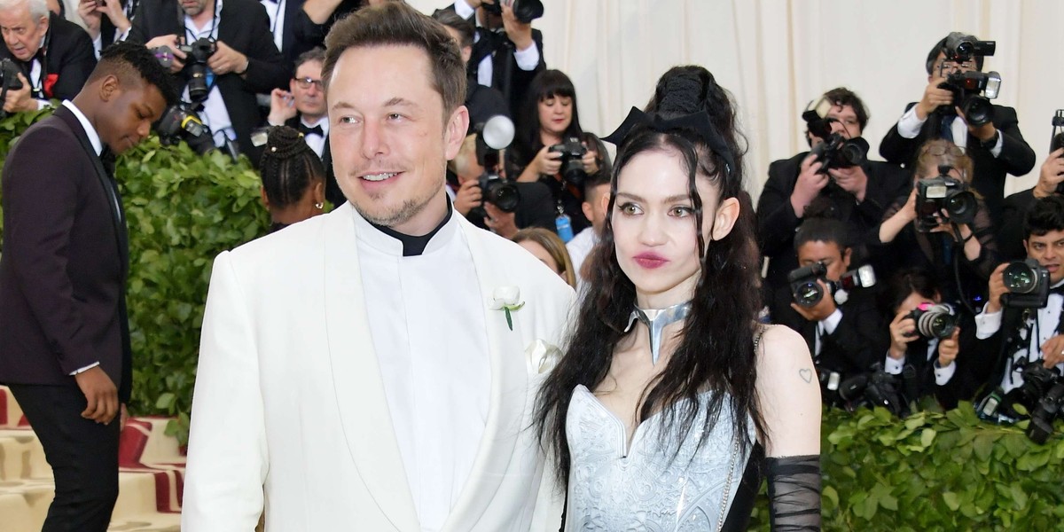 Elon Musk i Grimes na MET Gala  w 2018 r.