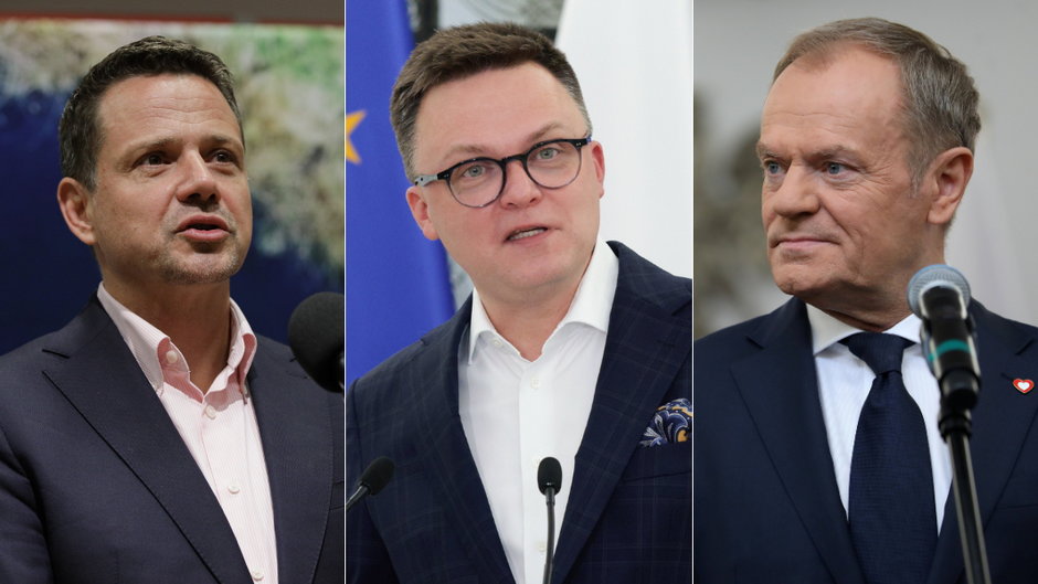 Rafał Trzaskowski, Szymon Hołownia, Donald Tusk