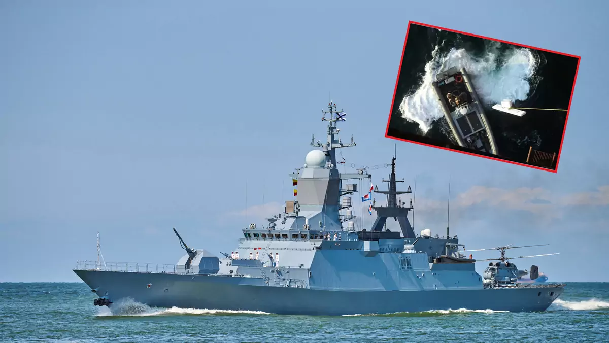Rosyjski okręt wojenny na Morzu Czarnym