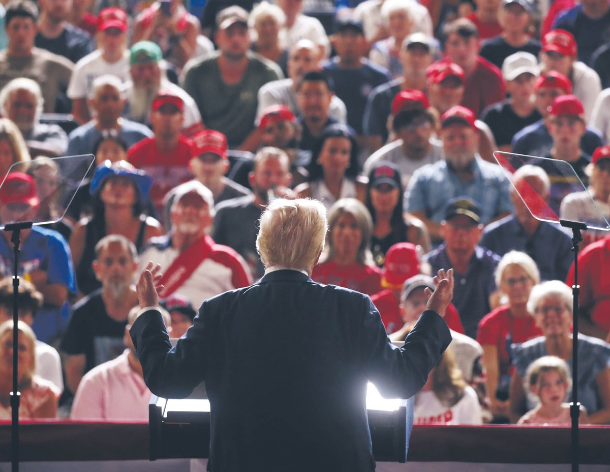 Donald Trump na wiecu wyborczym w USA, Harrisburgu w Pensylwanii, 31 lipca 2024 r.