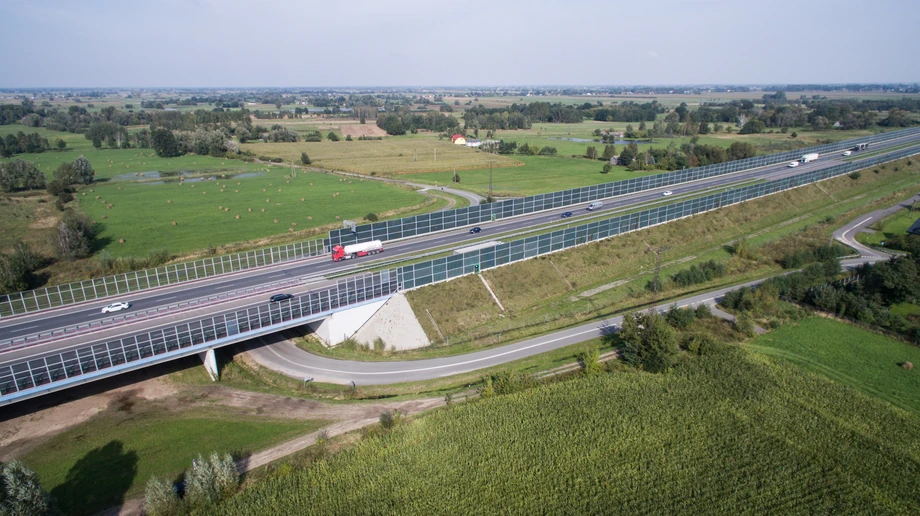 Autostrada A2 w okolicach Stanisławowa.