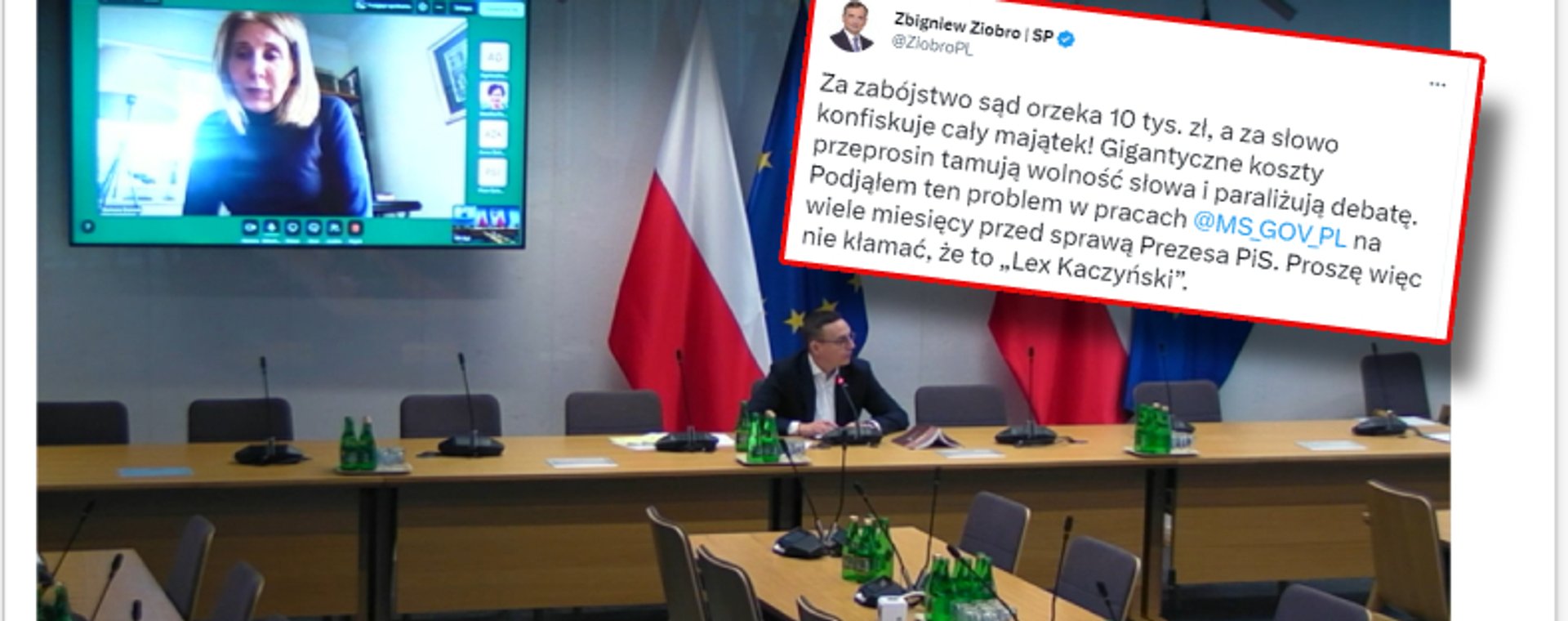 Posiedzenie Komisji Nadzwyczajnej do spraw zmian w kodyfikacjach prowadzi przewodniczący Piotr Sak, zdalnie uczestniczy poseł Katarzyna Izabela Mrzygłocka