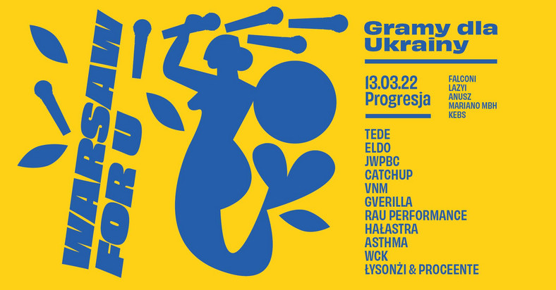 Koncert na rzecz Ukrainy w Progresji - plakat