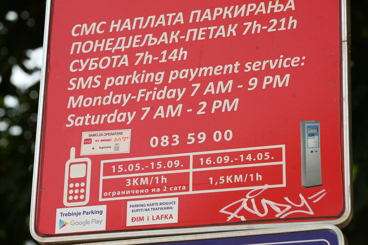 Cene parkinga u Trebinju