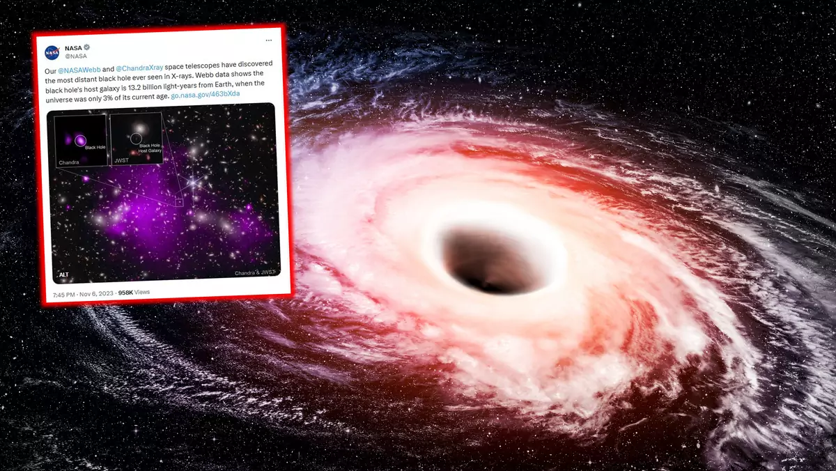 Naukowcy odkryli pierwszą taką czarną dziurę w historii