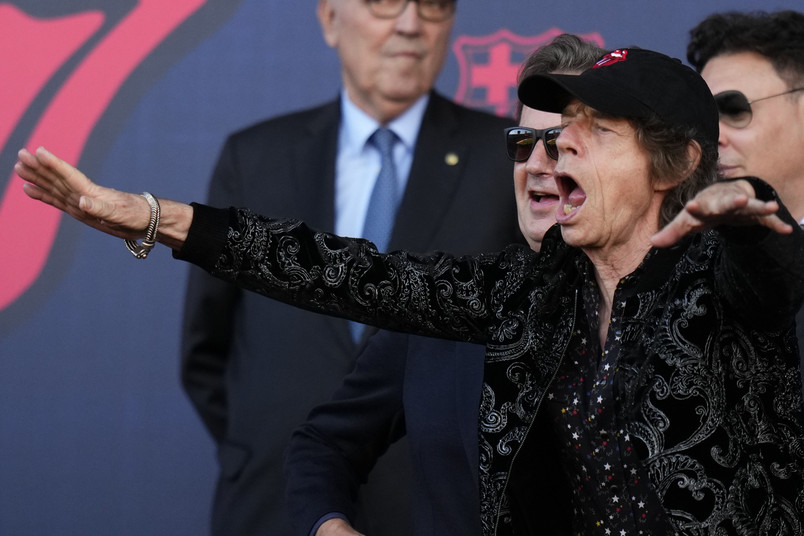 Mick Jagger szalał na meczu Barcelony