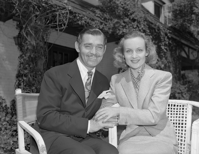 Clark Gable i Carole Lombard świeżo po ślubie (1939)