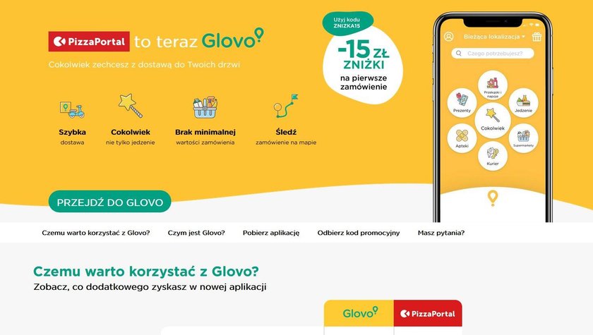 PizzaPortal.pl zmienia się w Glovo