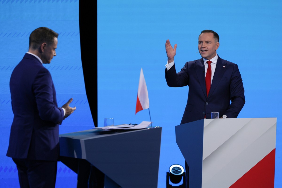 Trzaskowski, Nawrocki, Debata prezydencka. "Tusk chwalił się udziałem w ustawkach"