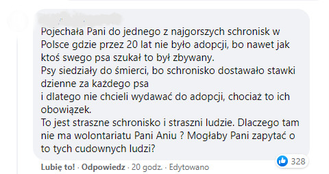 Anna Dereszowska została skrytykowana za promowanie schroniska, w którym ma dochodzić do nadużyć w stosunku do zwierząt, które do niego trafiają