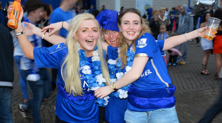 Kitettek magukért a Leicester drukkerei az egész évben / Fotó: AFP