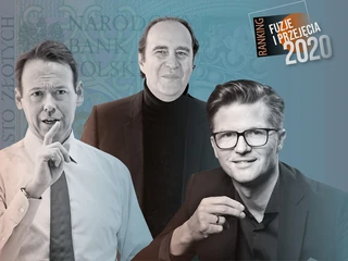 Ranking Fuzje i Przejęcia 2020. Od lewej: Andreas Brandstetter, prezes UNIQA; Xavier Niel, właściciel Iliad; Tomasz Żurański, prezes Vectry