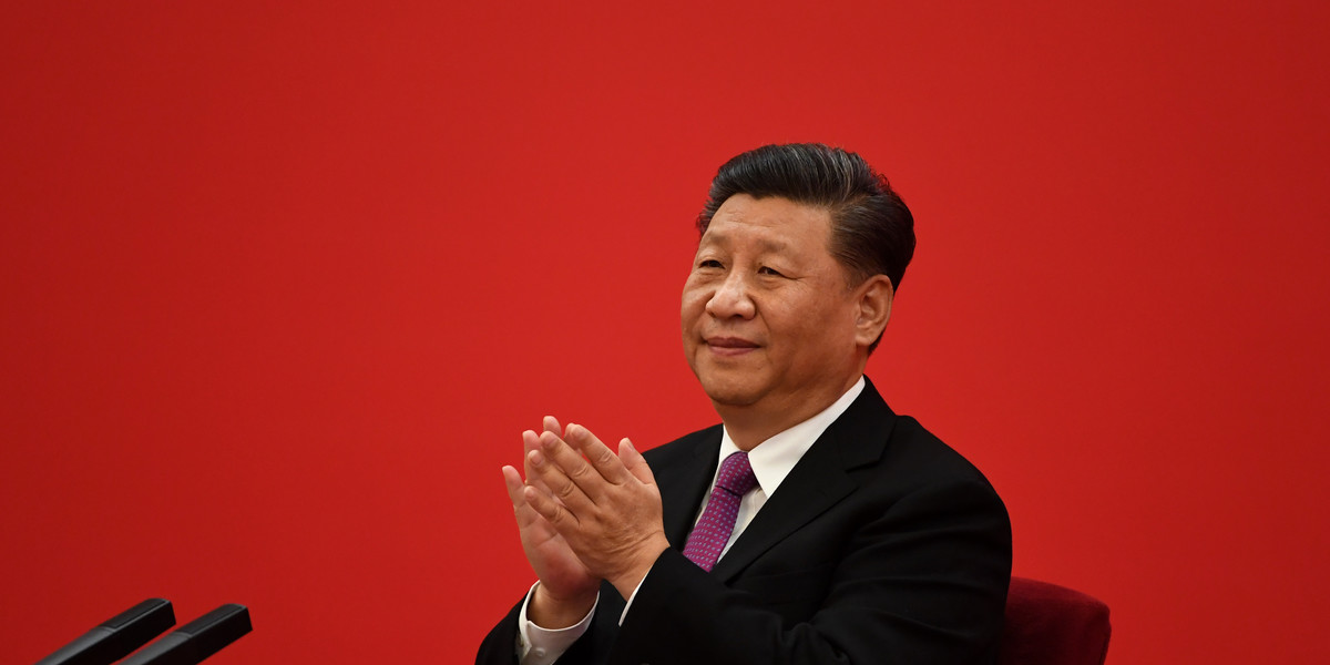 Przewodniczący Chińskiej Republiki Ludowej Xi Jinping podczas wideokonferencji z Władimirem Putinem w 2019 r.