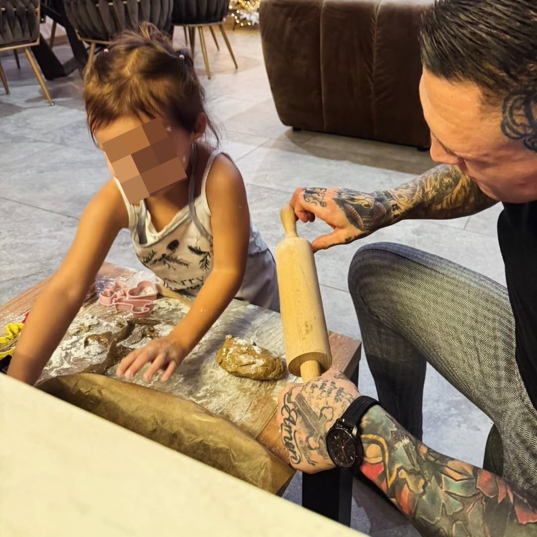 Gábor Boráros s dcérkou Zorou. 