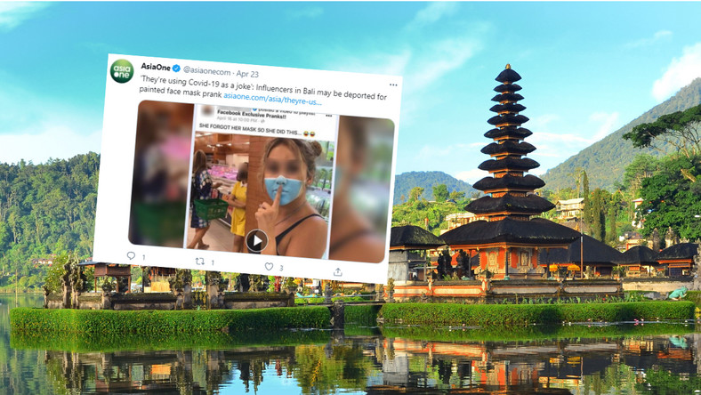 Indonezja. Vlogerom grozi deportacja z Bali za namalowanie sobie maseczki na twarzy