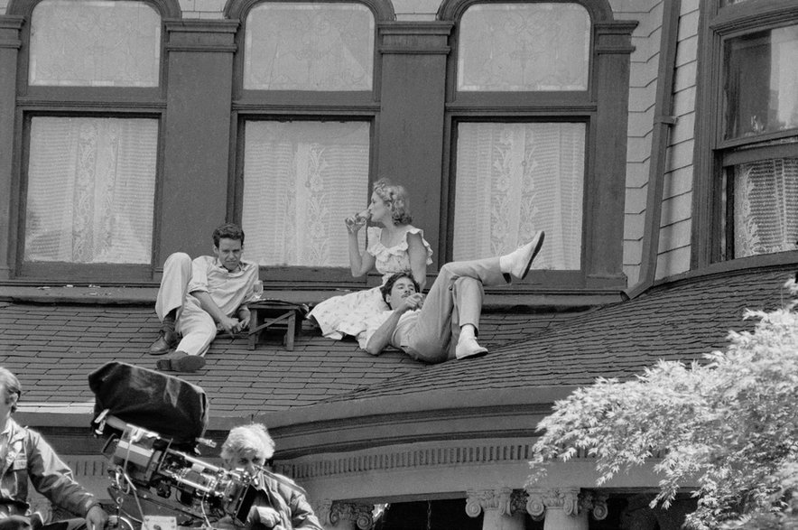 Kevin Kline, Meryl Streep, Peter MacNichol na planie filmu "Wybór Zofii" [1982]