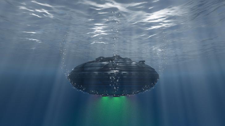 Az ufó a víz alá merült /Illusztráció: Northfoto