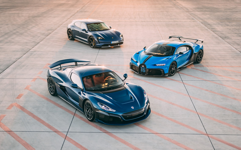 Bugatti Chiron, Porsche Taycan Cross Turismo i Rimac Nevera