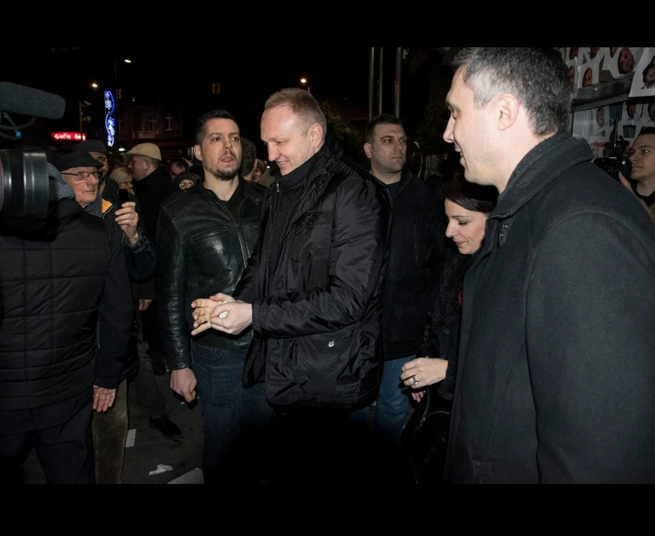 Đilas i Obradović na protestima