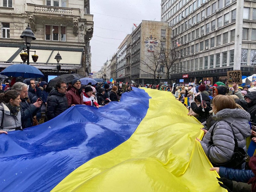 Skup podrške Ukrajini u Beogradu